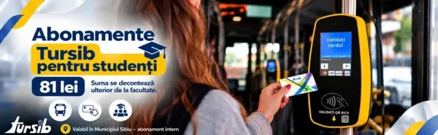 O persoană ține un card lângă un dispozitiv electronic de validare montat într-un vehicul public.