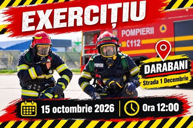 Două persoane purtând echipament de protecție complet, cască și mască de protecție, stau în poziție de genunchi pe un teren asfaltat.