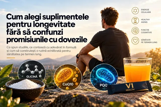Un bărbat stă întors cu spatele pe o stâncă, privind spre un peisaj montan, lângă un pahar cu lichid galben și un bol cu pudră albă.