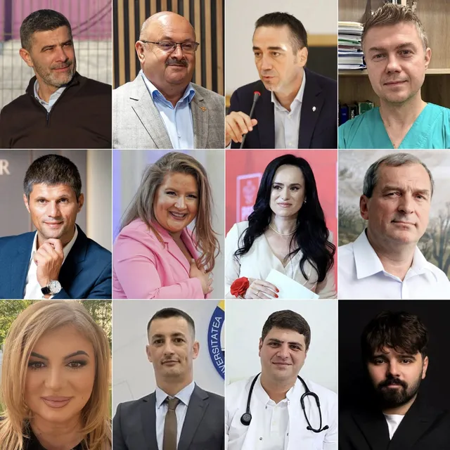 Un colaj format din fotografii de tip portret cu diverse persoane, prezentate în cadre individuale de la bust în sus.