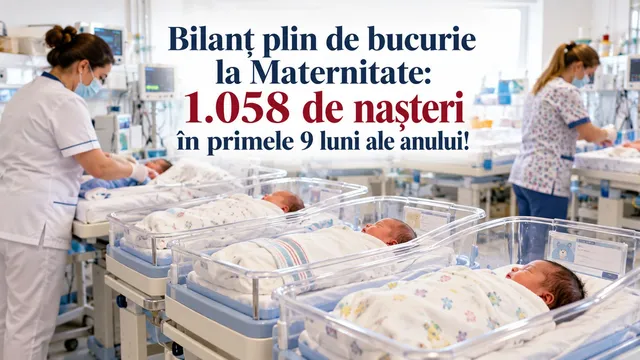 Mai multe bebeluși dorm în pătuțuri de plastic transparente într-o încăpere medicală, în timp ce două femei cu uniforme albe stau lângă acestea.