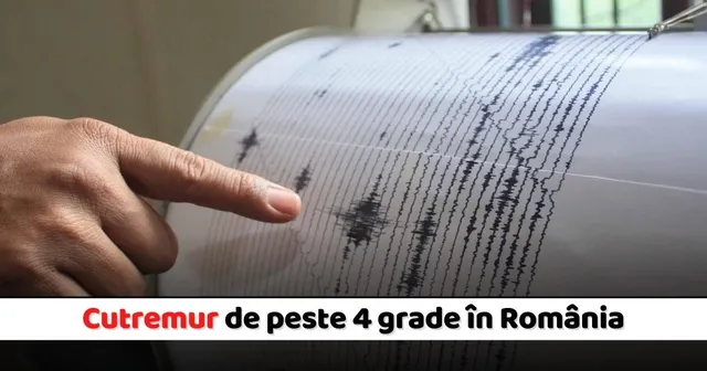 O mână arată spre liniile negre de pe un cilindru de înregistrare cu modele de unde seismice.